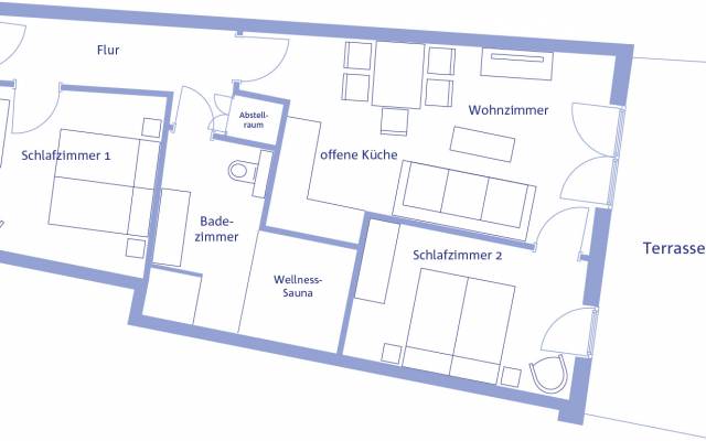 Grundriss Ferienappartement Zum Yachthafen