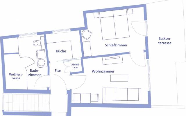 Grundriss Ferienwohnung Grömitz zum Leuchtturm